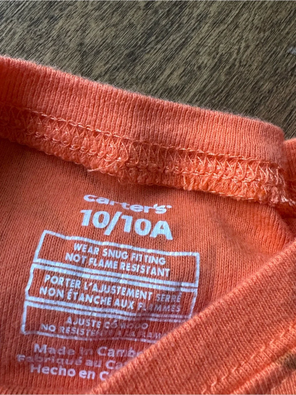 Carter's Orange Pumpkin Face Kids Pajama Set